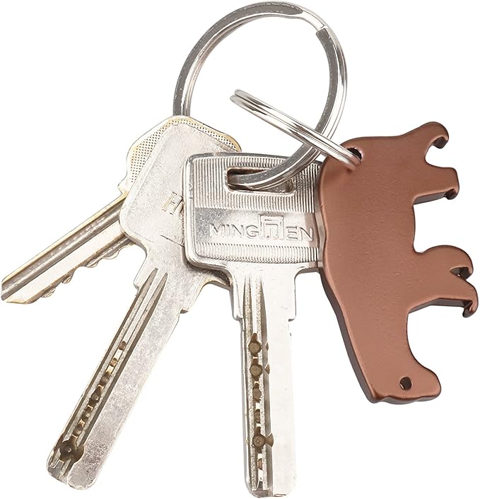 Swatom Black Bear Keychain Bottle Opener Beer Opener Tool Key Tag Chain Ring - Image 5