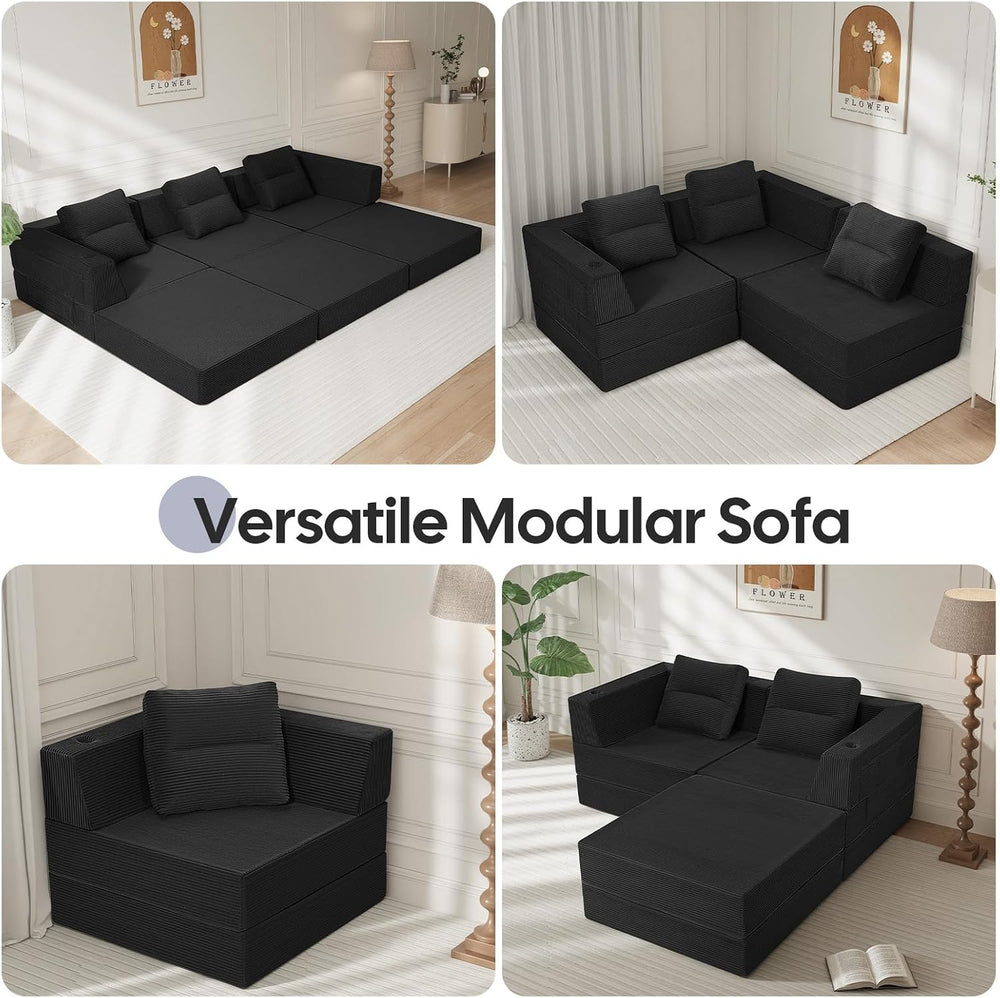 COMAX Futon Sofa Bed, Convertible Sofa Bed, Folding Boneless Couches