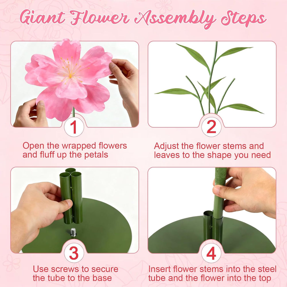 Giant Artificial Paper Flowers for Decoration, Big Fake Flowers
