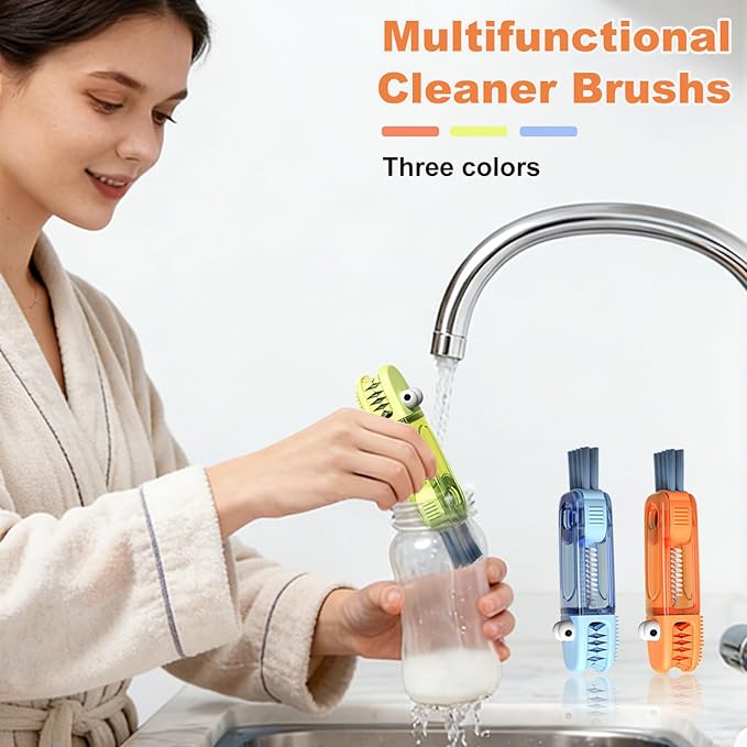 3 in 1 Cup Lid Cleaning Brush, Gap Cleaner Brushs - Image 2