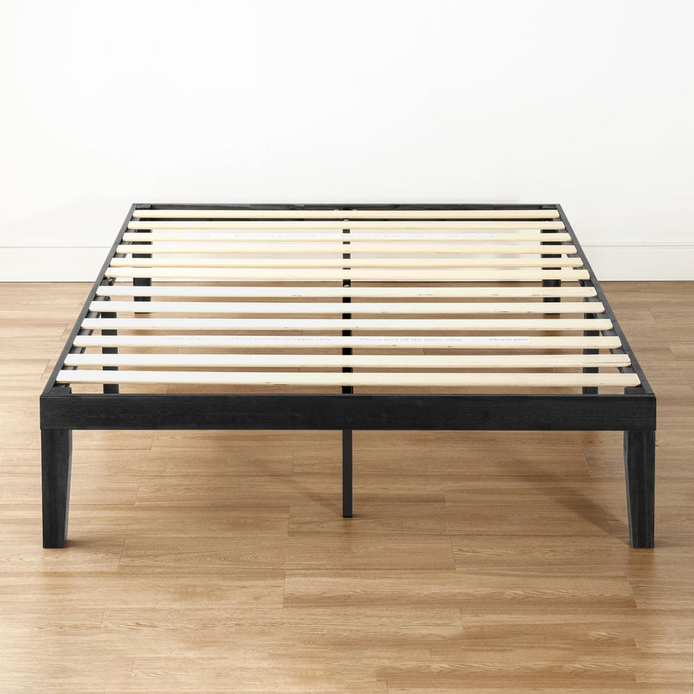 Mellow Naturalista Classic 16 Inch Solid Wood Platform Bed with Wooden Slats,...