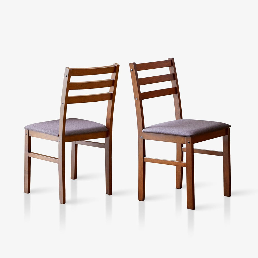 Livinia Seattle Modern Farmhouse Kitchen Dining Room Chair Set of 2, Solid Wo...