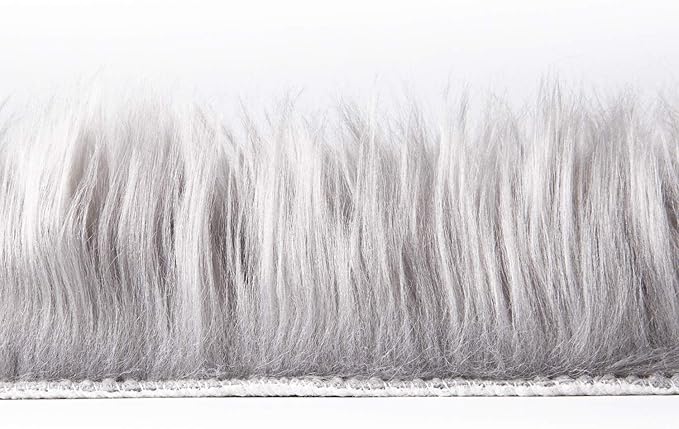 Ashler faux fur rug, Fluffy Shaggy Area Rug Ultra Soft 2 x 6 Feet Sheepskin Fur - Image 6
