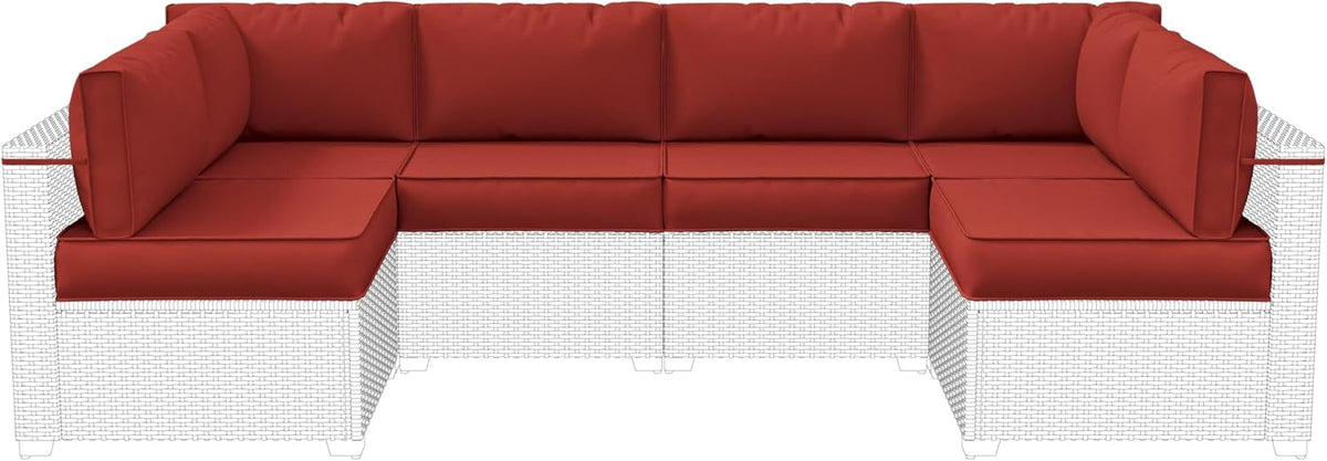 14-Piece Outdoor Cushions for Patio Furniture,Water-Resistant Sofa Cushion
