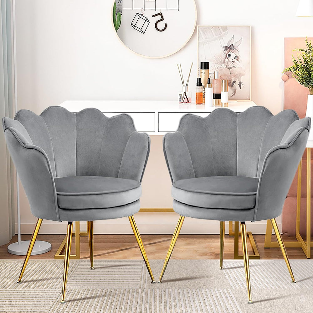 Czlolo Accent Chairs Set of 2 for Living Room, Velvet Upholstered Makeup Room...