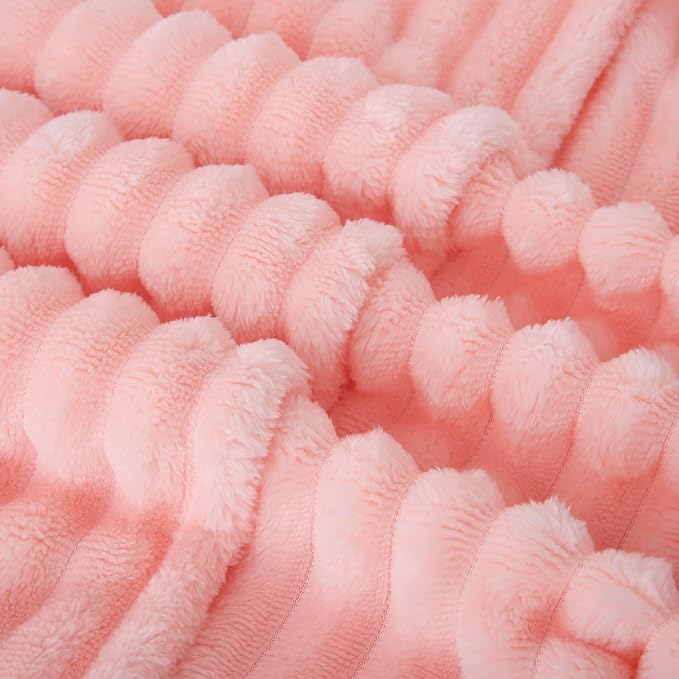 Light Pink Fleece Throw Blanket 50”×70” - Image 6