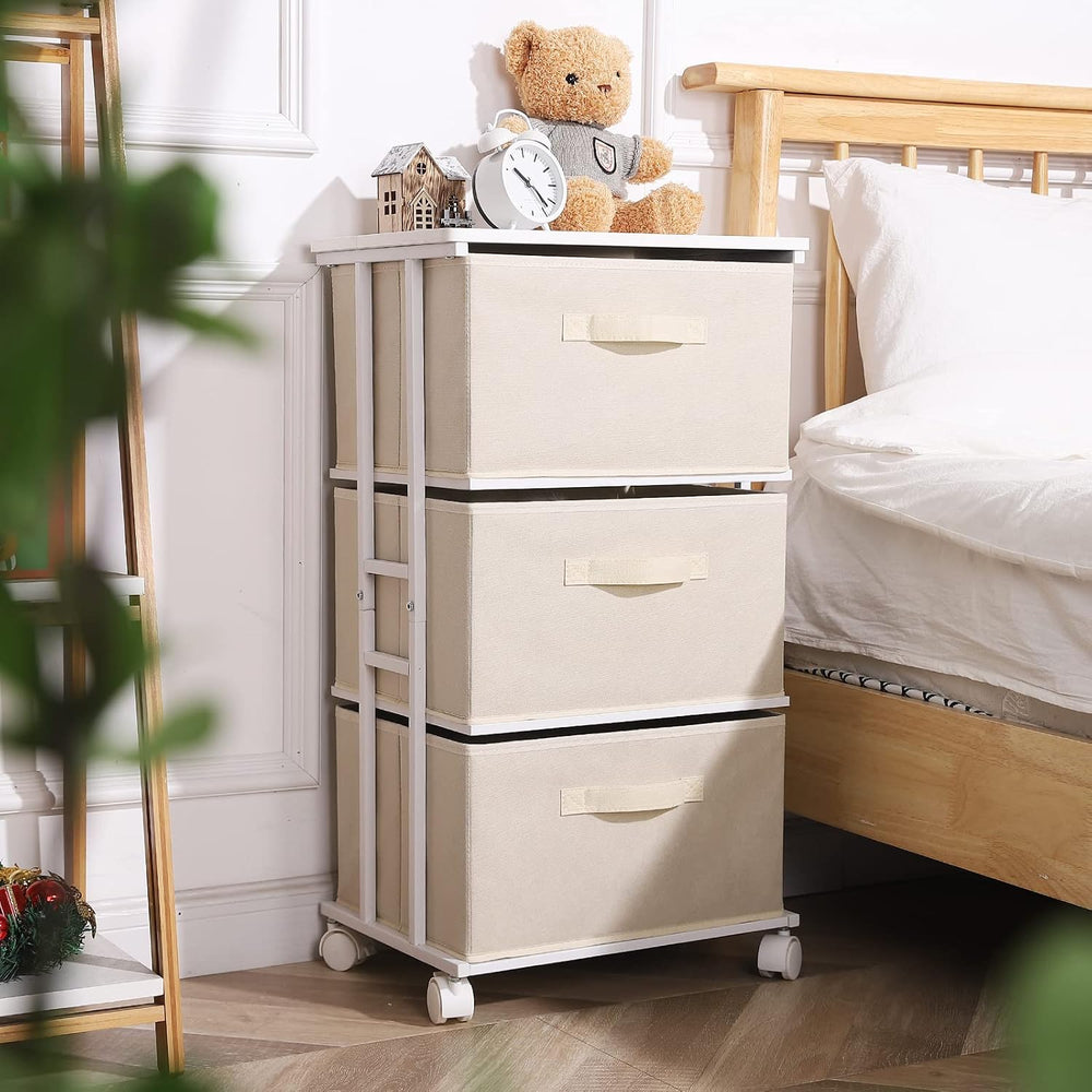 MAX Houser Dresser Tower with 3 Drawers for Bedroom, Fabric Storage Organizer...