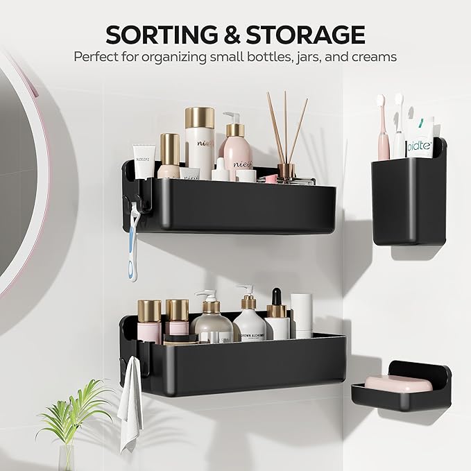 Nieifi Adhesive Wall Shelf, Shower Shelves, Shower Organizer - Image 8