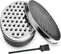 Black Compact Round Cheese Grater by Akamino