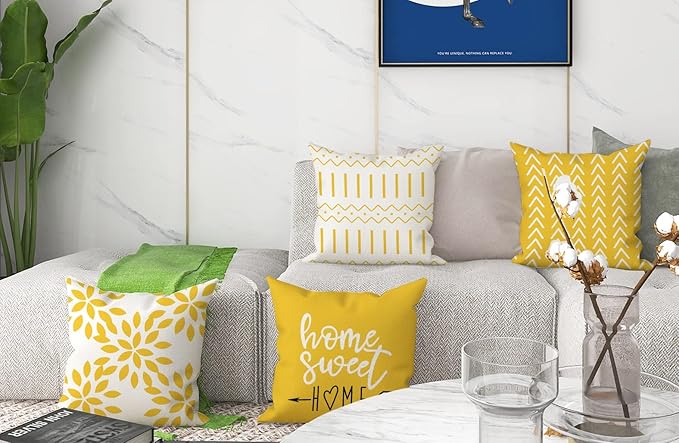YCOLL Pillow Covers 20x20 Set of 4, Modern Sofa Throw Pillow Cover, Decorative - Image 7