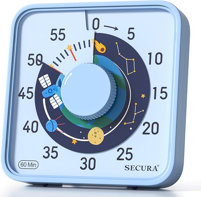 Secura 7.5-Inch Satellite Pattern Visual Timer by Secura