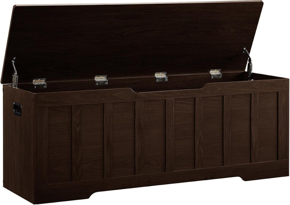 VANKILEY 51.2" Storage Chest Extra Large,Wooden Storage Bench,Espresso |...