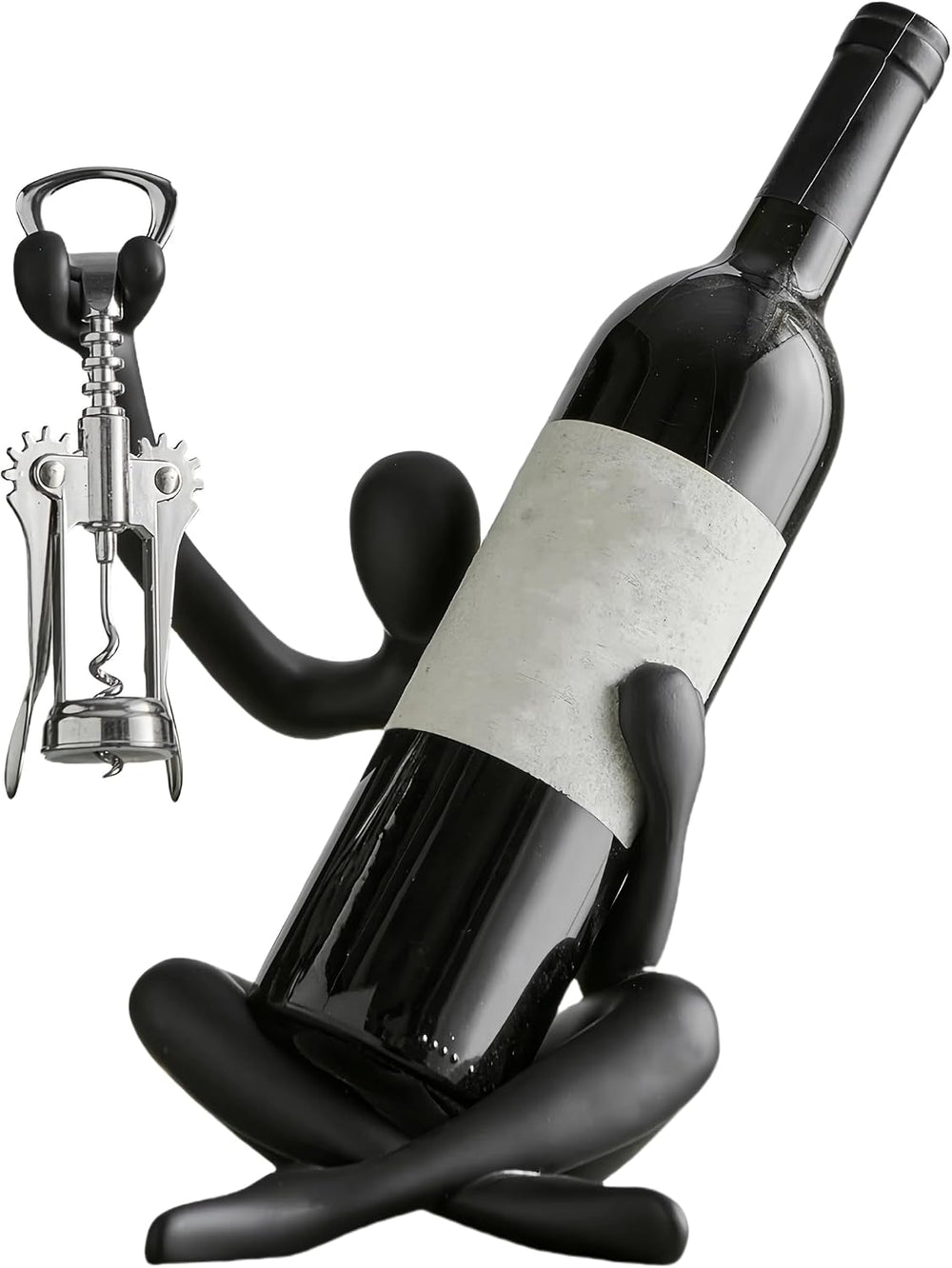 XINXUAN Modern Wine Bottle Holder, Resin Hollow-Out Design Decorative Wine Ra...