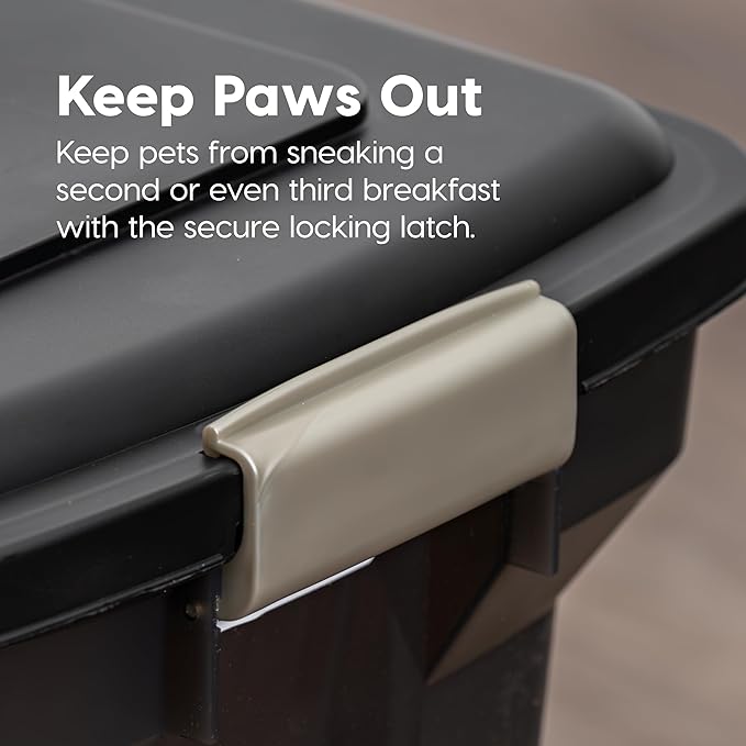 IRIS USA Airtight Dog Food Storage Container, WeatherPro, Removable Wheels - Image 9