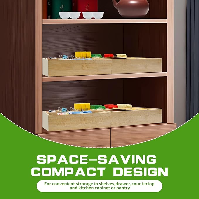 4 Pack Bamboo Tea Bag Organizer, Tea Bag Storage - Image 4