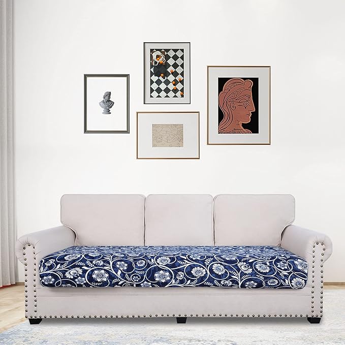 hyha Printed Couch Cushion Covers, Floral Sofa Covers Washable - Image 2
