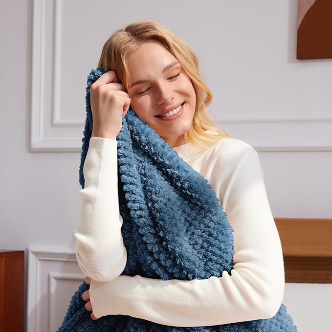 Whale Flotilla Extra Large Fuzzy Fleece Throw Blanket - Image 7