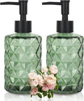 Clear Green Glass Soap Dispenser by Ulable