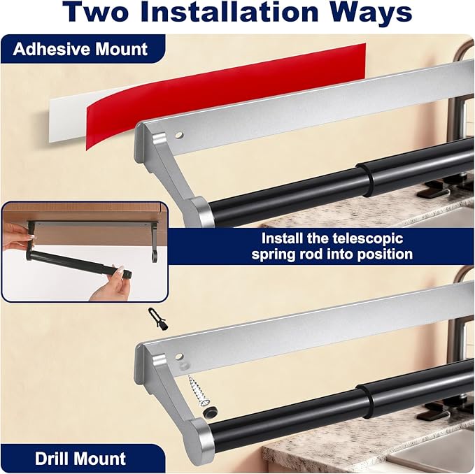 Paper Towel Holder Wall Mount Adhesive Paper Towel Holder Under Cabinet Toilet - Image 5