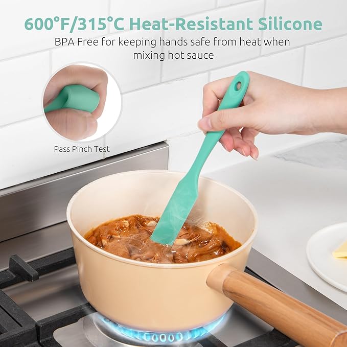 U-Taste Silicone Jar Spatula for Sourdough Starter: Long Skinny Food-Grade Jam - Image 6