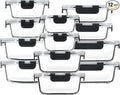 FAWLES 12 Pack Glass Meal Prep Containers by FAWLES