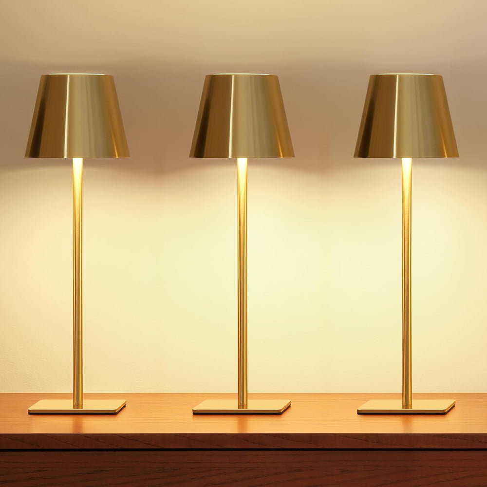UME 3 Pack Cordless Table Lamp, Battery Operated Lamp - Portable Waterproof R...