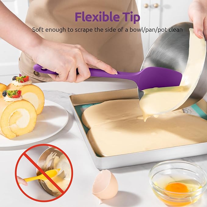 U-Taste Silicone Spoon Spatula Set, 600ºF High Heat Resistant Food Grade - Image 4