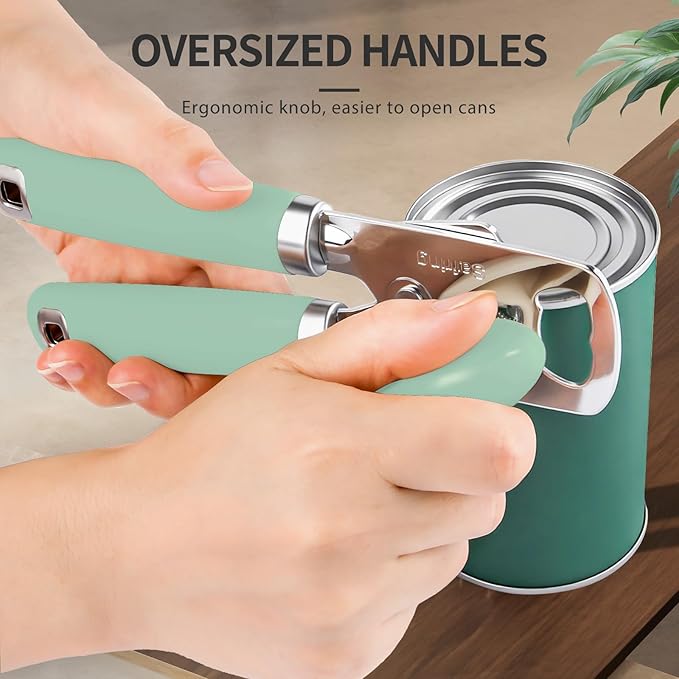 Safring Can Opener Manual, Heavy Duty Stainless Steel Smooth Edge Can Opener - Image 5