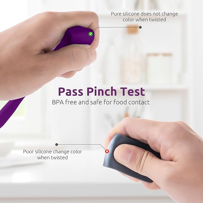 U-Taste Skinny Silicone Jar Spatula: 600ºF Heat-Resistant Food-Grade 10in Long - Image 4