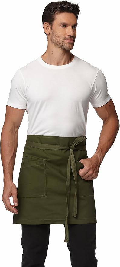 Unisex Waist Apron Half Bistro Apron Server Aprons by Guolamy