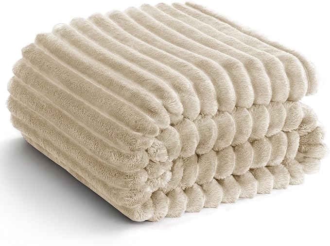 HIMEET Linen Ribbed King Size Blanket by Unknown