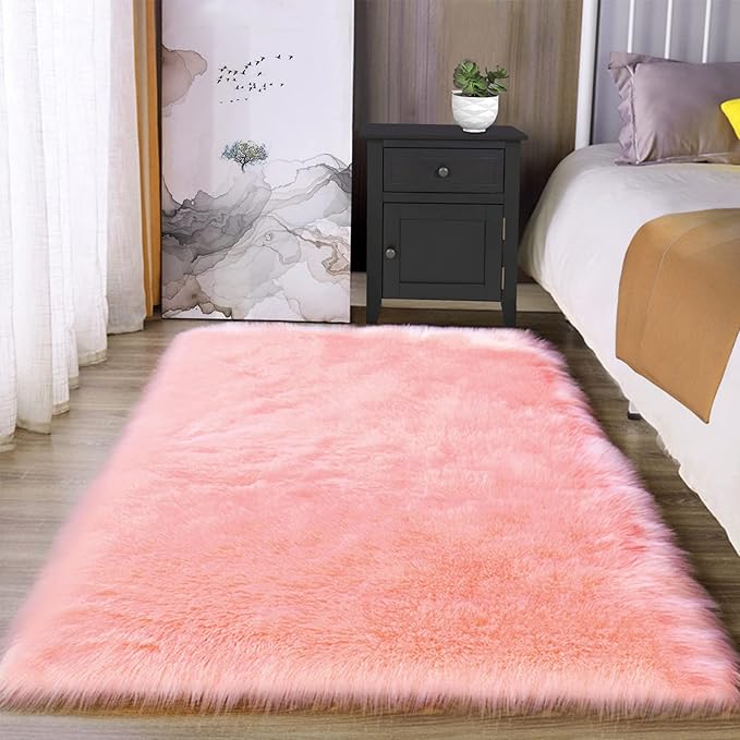 Latepis 3x5 Faux Fur Sheepskin Rug by Latepis