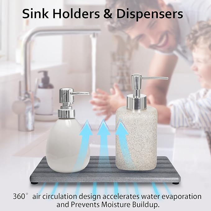 Diatomite Soap Dish, Water Absorbing Stone Tray, Kitchen Sink Organizer - Image 2