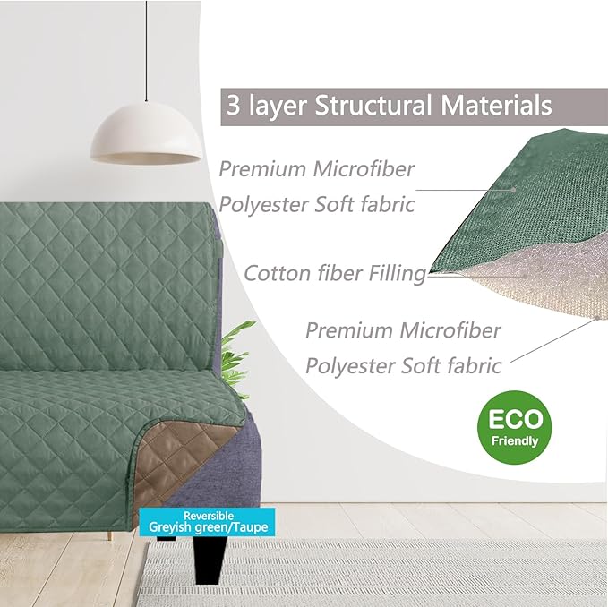 U-NICE HOME Futon Sofa Covers Reversible Sofa Slipcover Armless Cover Furniture - Image 3