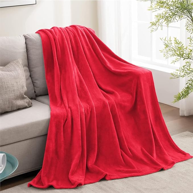 BEDELITE Fleece Blanket Red Throw Blanket - Image 9