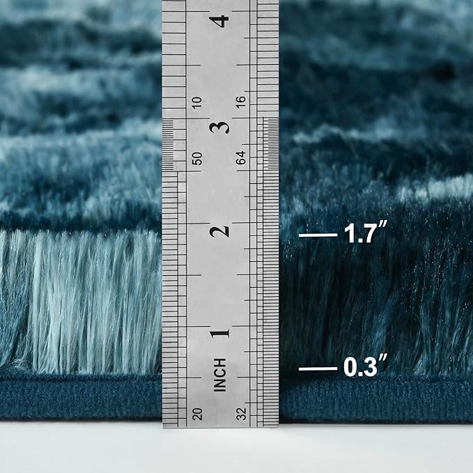 Deerhoo Large Shag Area Rugs 5 x 8, Tie-Dyed Plush Fuzzy Rugs - Image 2