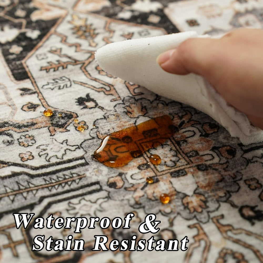 RUUGME Washable 10x14 Area Rug - Soft Area Rugs for Living Room Stain Resista...