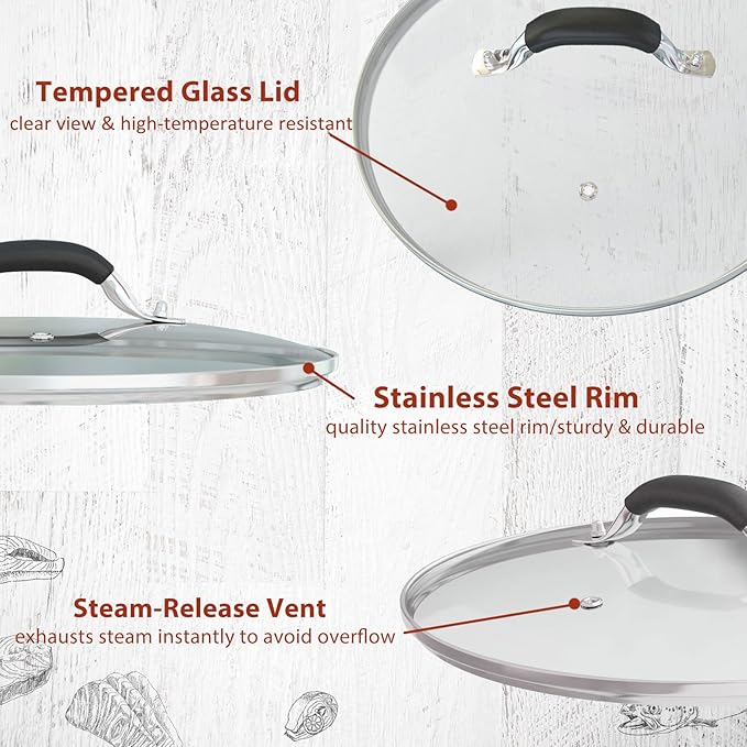 12 Inch Tempered Glass Pot Lid Compatible - Image 3