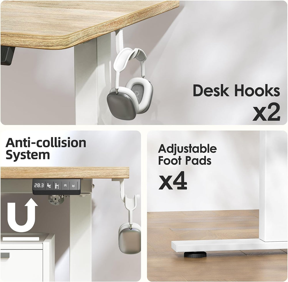 TIQLAB Electric Adjustable Sewing Table, 47"x24" Workbench Adjustab...