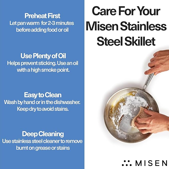 Misen 5-Ply Stainless Steel 10" Frying Pan - Image 10