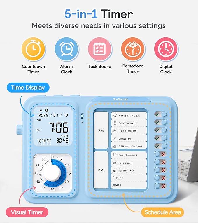 3-in-1 Visual Timer & ADHD Tool - Image 2