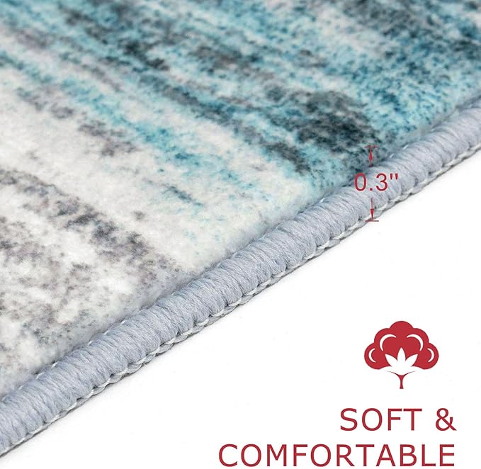 KOZYFLY Runner Rug 3x8 Modern Ombre Runners - Image 2