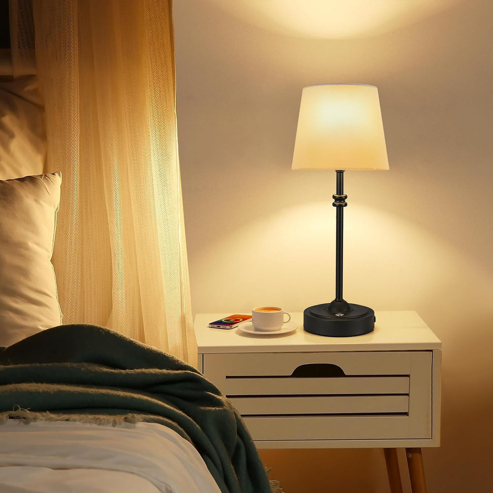 ONEWISH Cordless Lamp-Battery Operated Table lamp, 4000mAh Rechargeable, Step...
