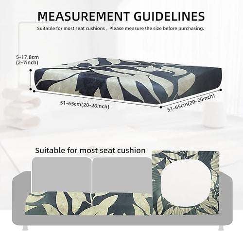 8Pcs Outdoor Cushion Covers, Patio Cushion Covers, Stretch Elastic Slipcovers - Image 2