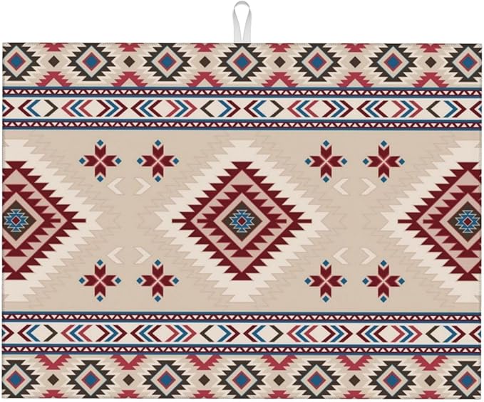 Rustic Ethnic African Dish Drying Mat Vintage Tribal Aztec Southwestern Drying by Unknown