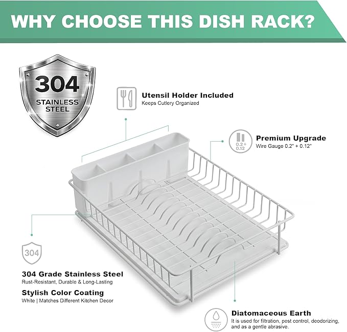 SunnyPoint 304 Stainless Steel Dish Drying Rack