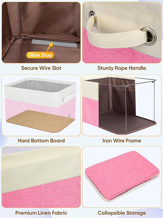 BALEINE 3 Pack Fabric Closet Storage Bins - Image 6