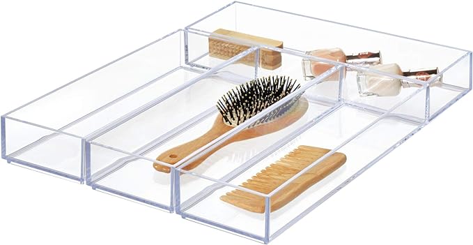 iDesign Clarity Plastic Drawer Organizer, Storage Container - Image 6