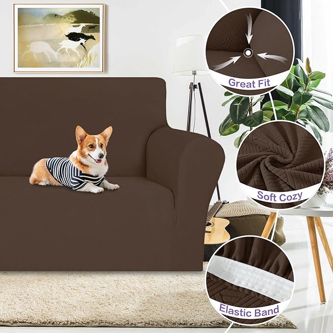 ZNSAYOTX Chair Cover with Arms, New Striped Sofa Chair Covers - Image 4