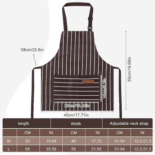 2 Pack Stripes Kids Apron, Kids Cooking Aprons - Image 2